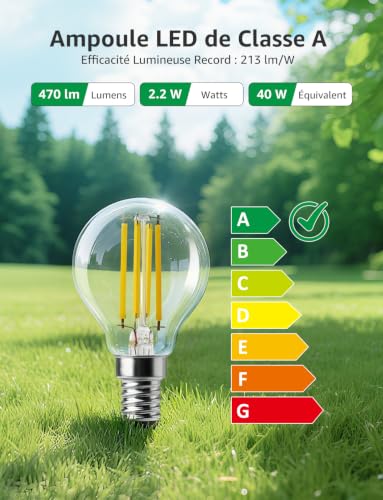 Thumbnail 1 de Lepro Ampoules LED E14 P45 470LM, 2,2W – 2700K, 4 pièces