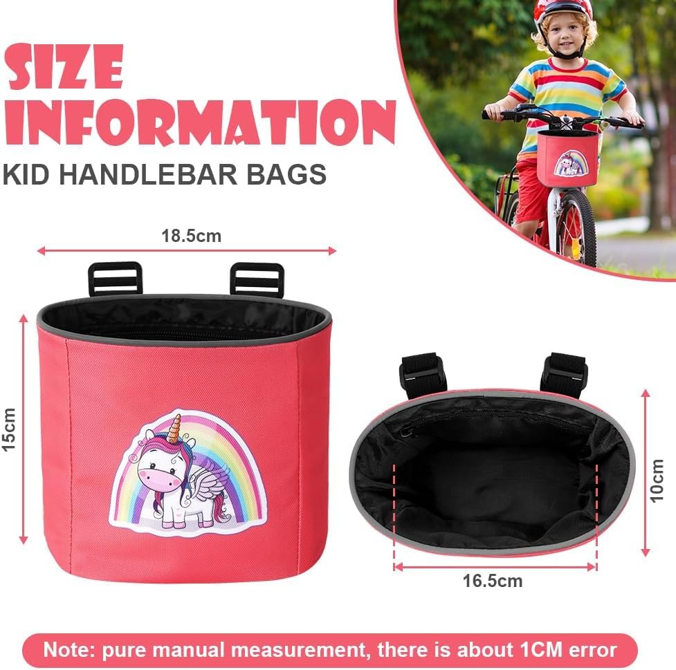 Detalle 2 de Adiwo Borsa per manubrio bambini rosa con striscia riflettente