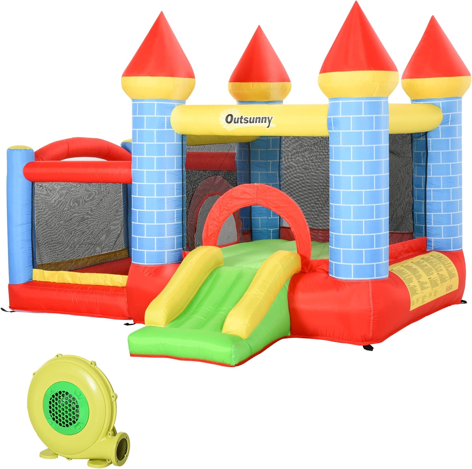 Outsunny Castillo hinchable 280x260x210 cm