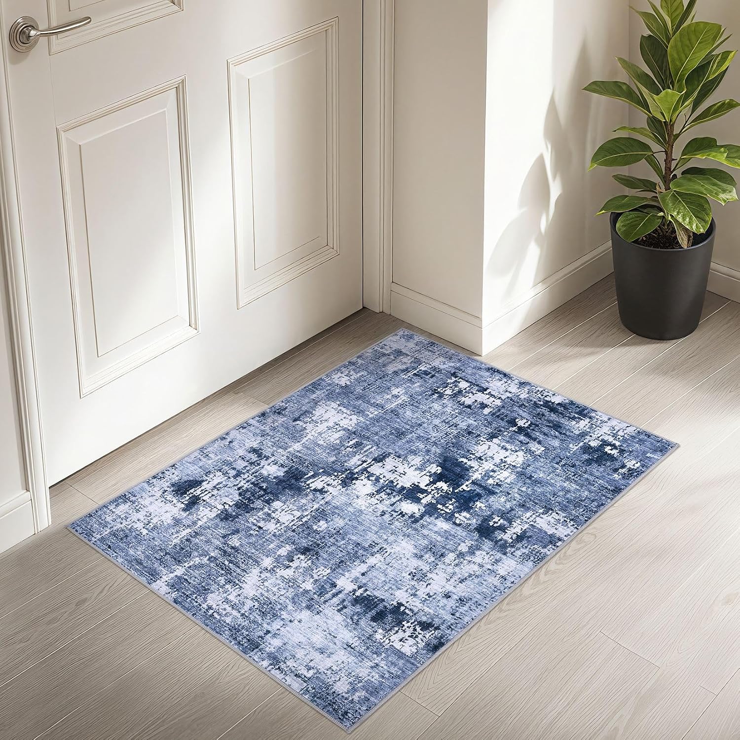 Thumbnail 4 de DMOYEST 8x10 Washable Navy Blue Area Rug ๐ก