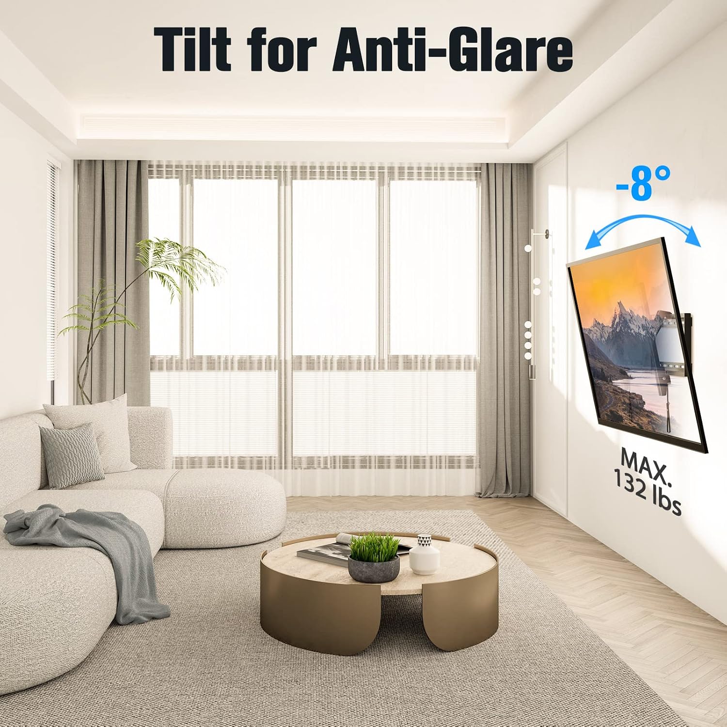 Detalle de Mounting Dream MD2268-LK Tilting TV Wall Mount, Low Profile, 8° Tilt