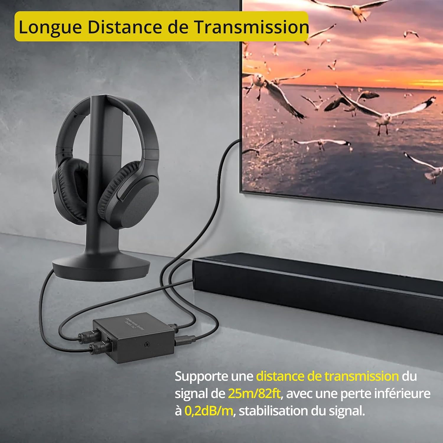 Detalle 2 de PROZOR SPDIF Toslink Splitter 1 x 2 optique 📡
