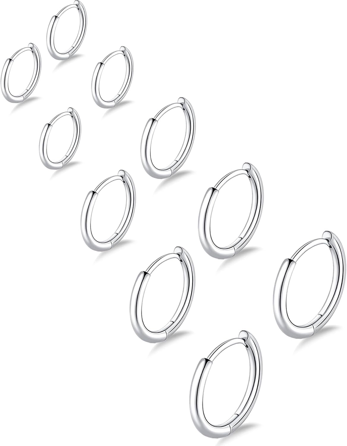Detalle de Gokeey 316L stainless steel hoop earrings