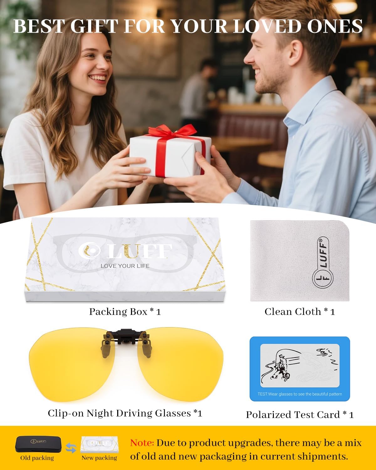 Thumbnail 5 de LUFF Clip-on Nachtsichtbrille mit Flip-Design und UV-Schutz – gelbe TAC-Gläser für Nachtfahrten