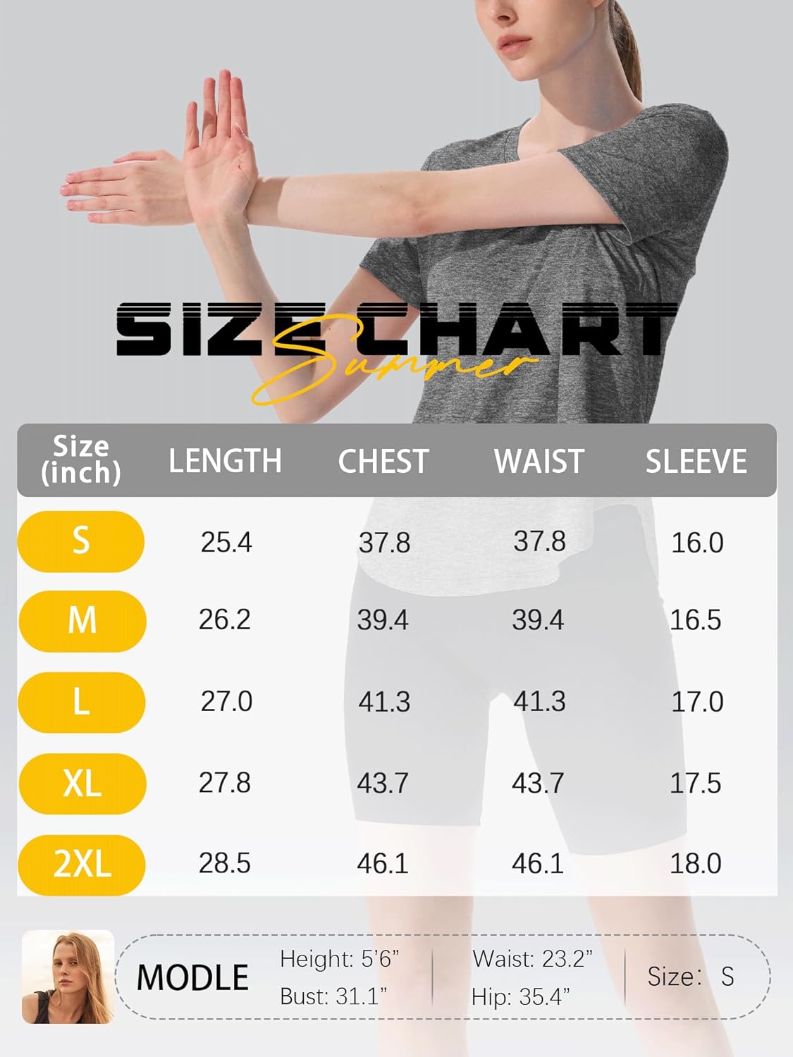 Thumbnail 6 de Sportshirt Damen Kurzarm V-Ausschnitt UPF 50+ – atmungsaktives Fitness-T-Shirt im 5er-Pack