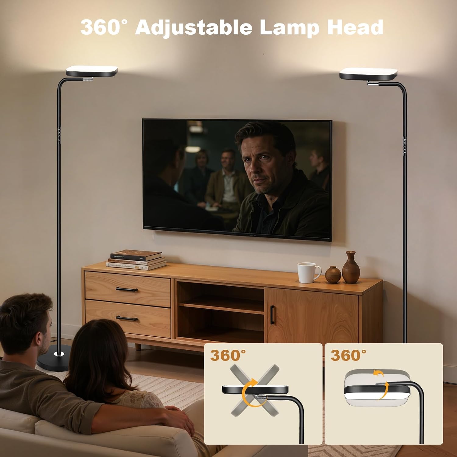 Detalle 2 de YICAIZI Lámpara de Pie LED 36W 3200LM