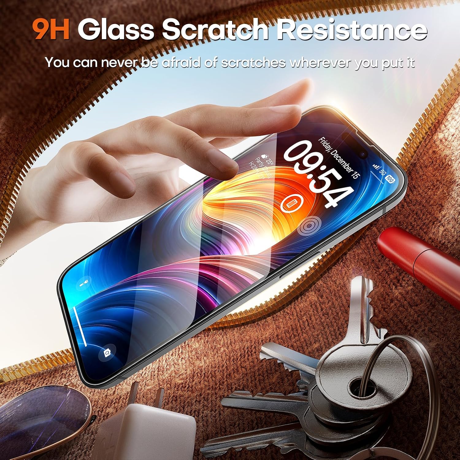 Detalle de TOCOL Schutzfolie für iPhone 15 6,1 Zoll 9H Panzerglas