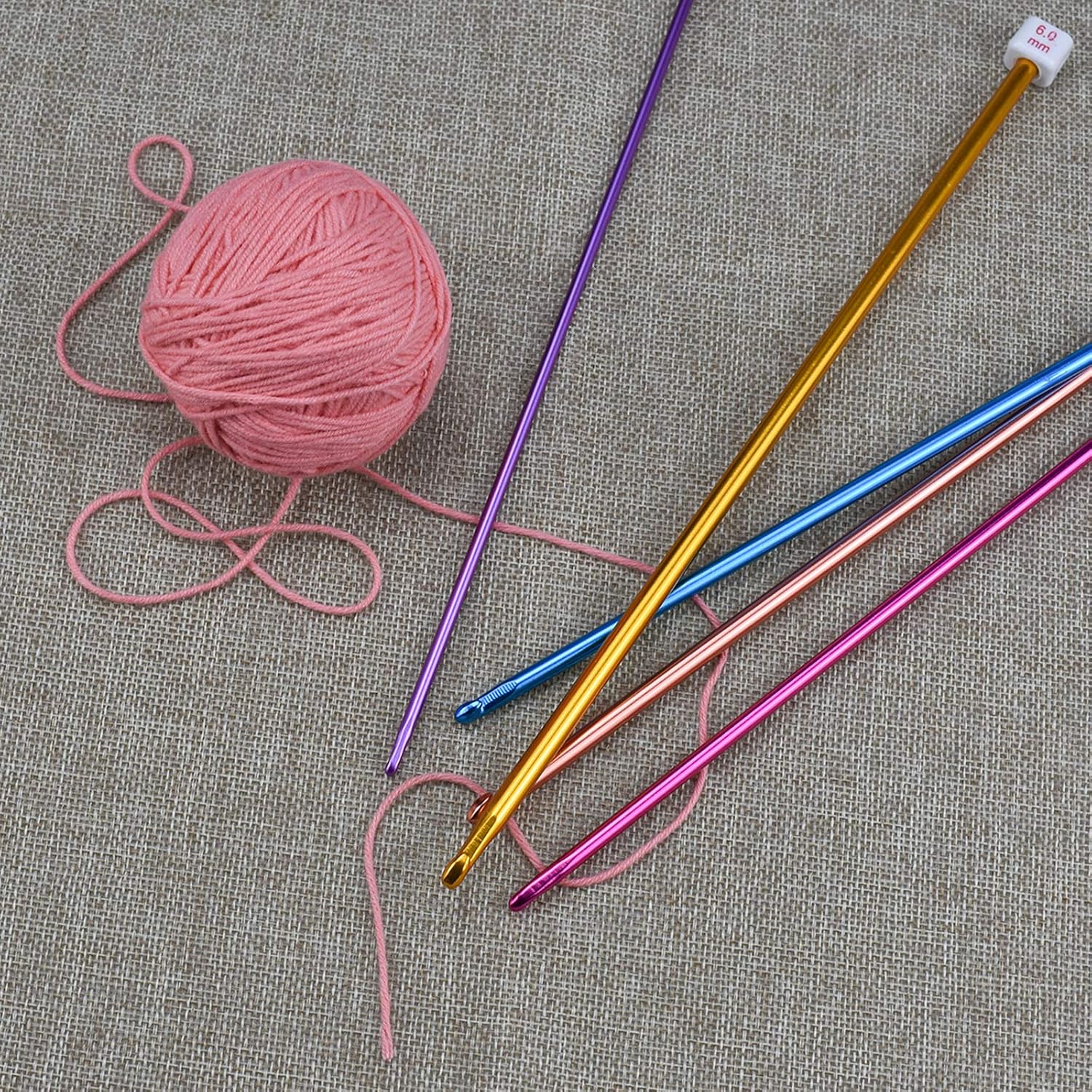 Detalle 2 de Coopay Tunisian Crochet Hook Set, 11-Piece Metal Hooks
