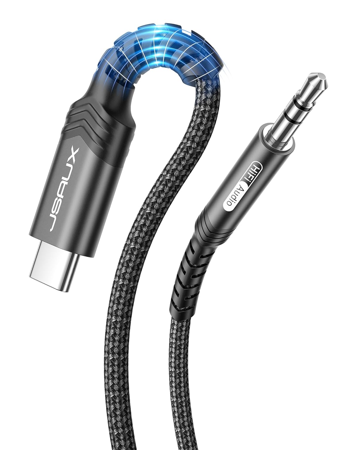 Detalle de JSAUX USB C to 3.5mm audio cable 1M