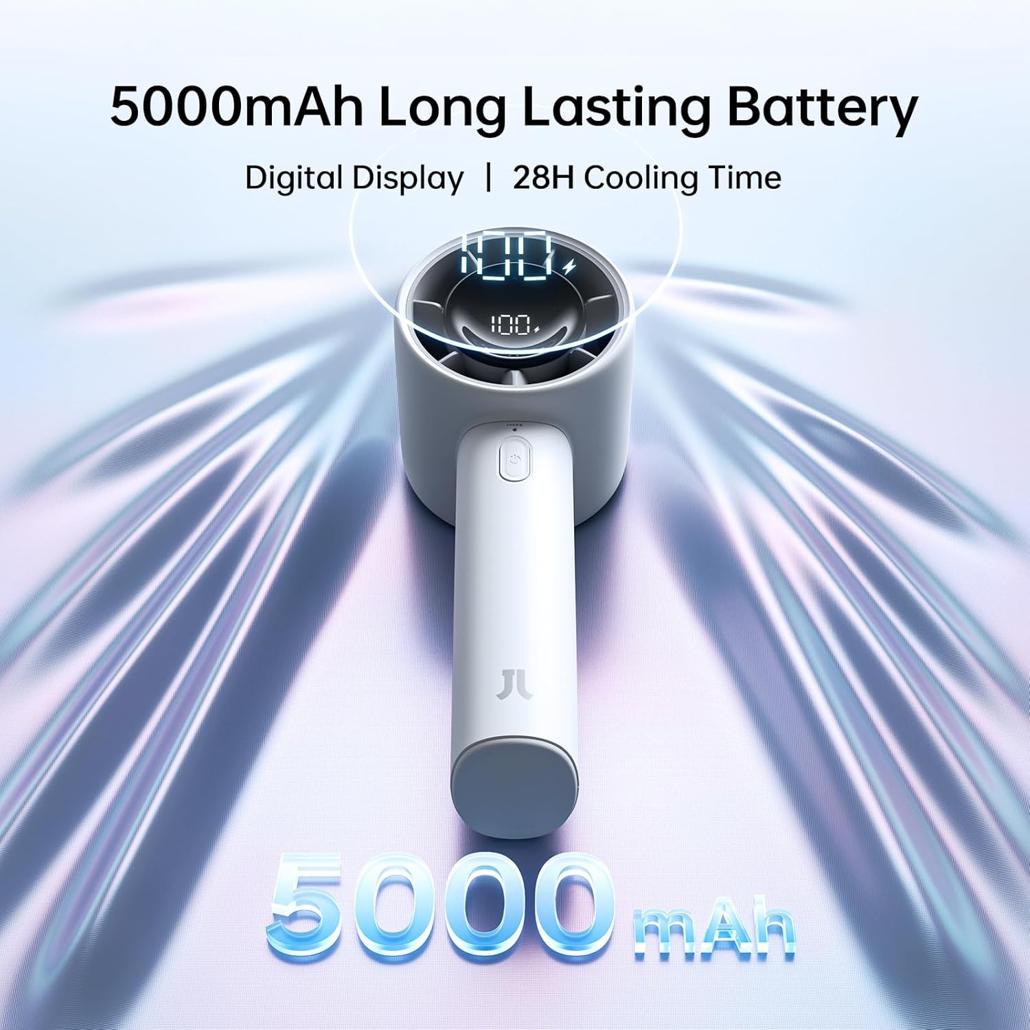 Thumbnail 2 de JISULIFE Mini ventilatore portatile da 5000 mAh: potenza leggera per viaggio, trucco e outdoor