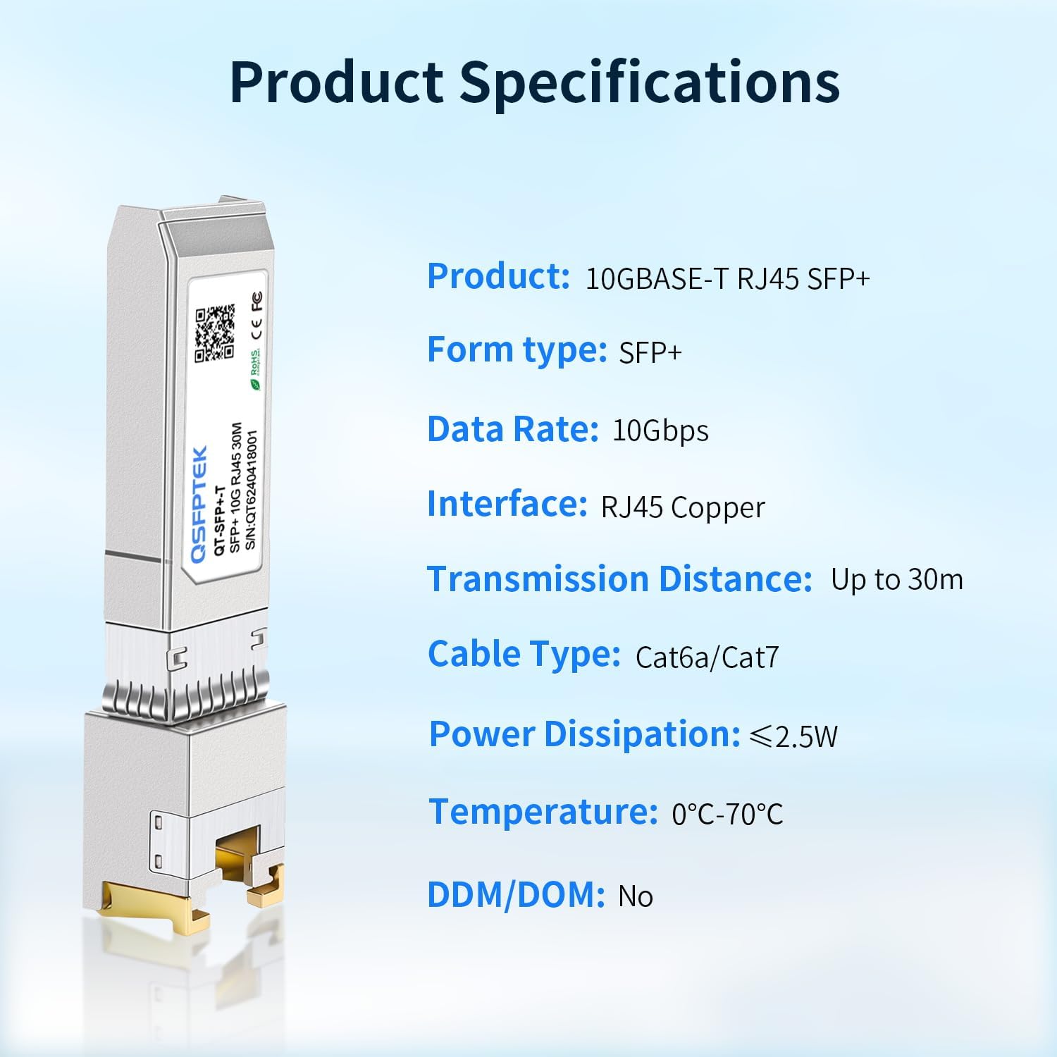 Thumbnail 5 de 2-Pack 10GBASE-T SFP+ Module: 10G SFP+ to RJ45 Copper Transceiver for Cisco, Ubiquiti, Netgear and More