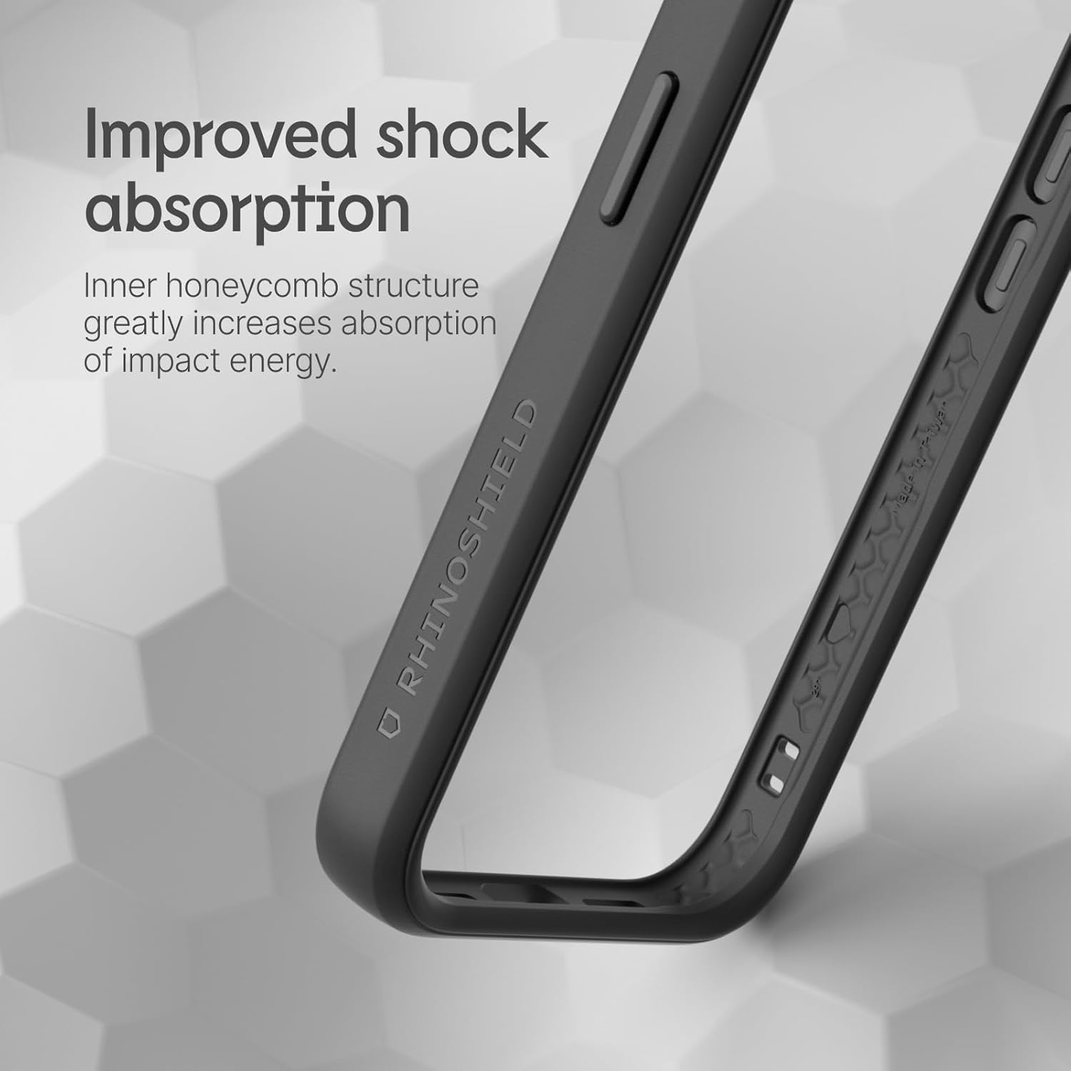 Thumbnail 2 de RHINOSHIELD CrashGuard Bumper Case for iPhone 15 Pro Max (Graphite) – Slim shock-absorbing drop protection