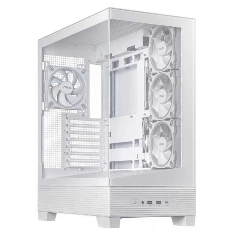 Thumbnail 3 de ASUS A31 PLUS carcasa Mid Tower ATX doble cristal templado blanca 🖥