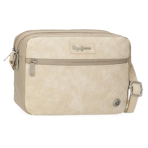 Detalle de Pepe Jeans Jana Bandolera beige 24×16×9 cm