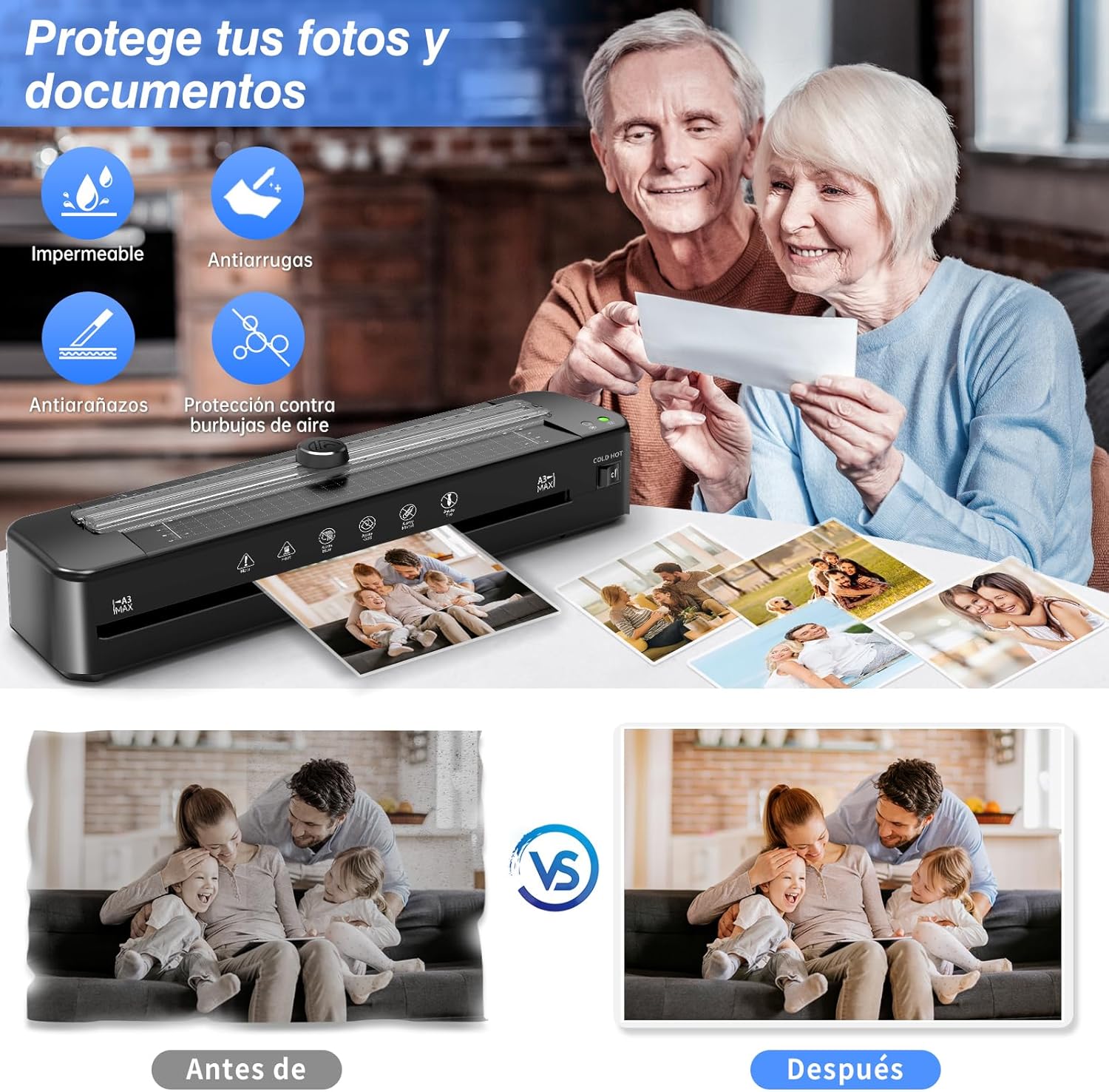 Thumbnail 2 de Raycial Plastificadora A3 con 30 hojas 📦