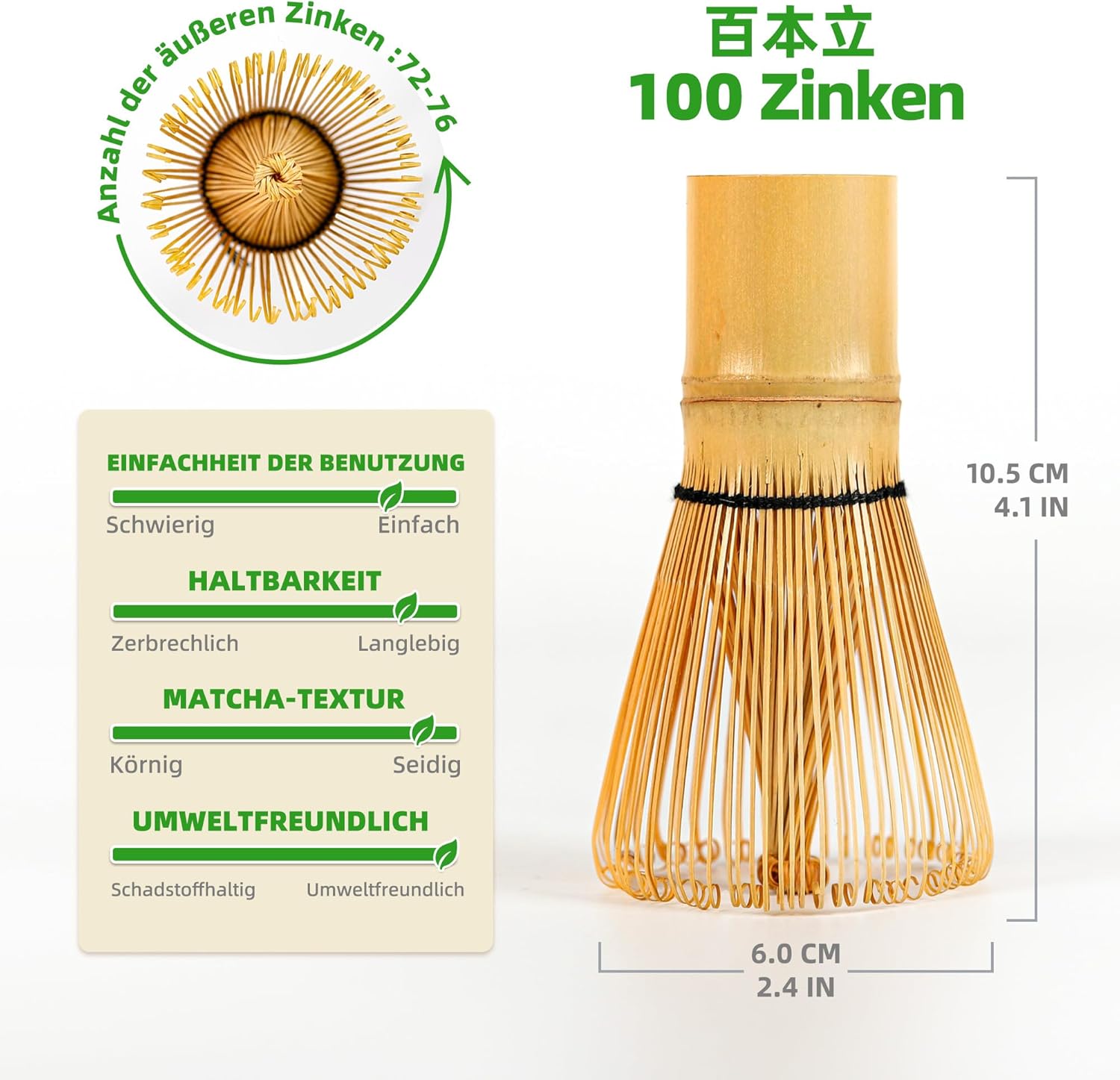 Detalle de Matcha Schneebesen Set 6-Teilig für TEANAGOO