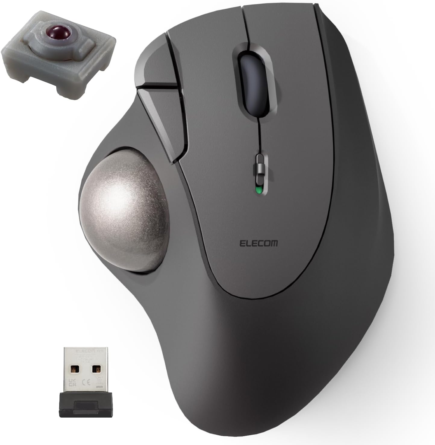 Detalle de エレコム M-IT10DRABK IST ワイヤレストラックボール 36mmボール・人工ルビー支持
