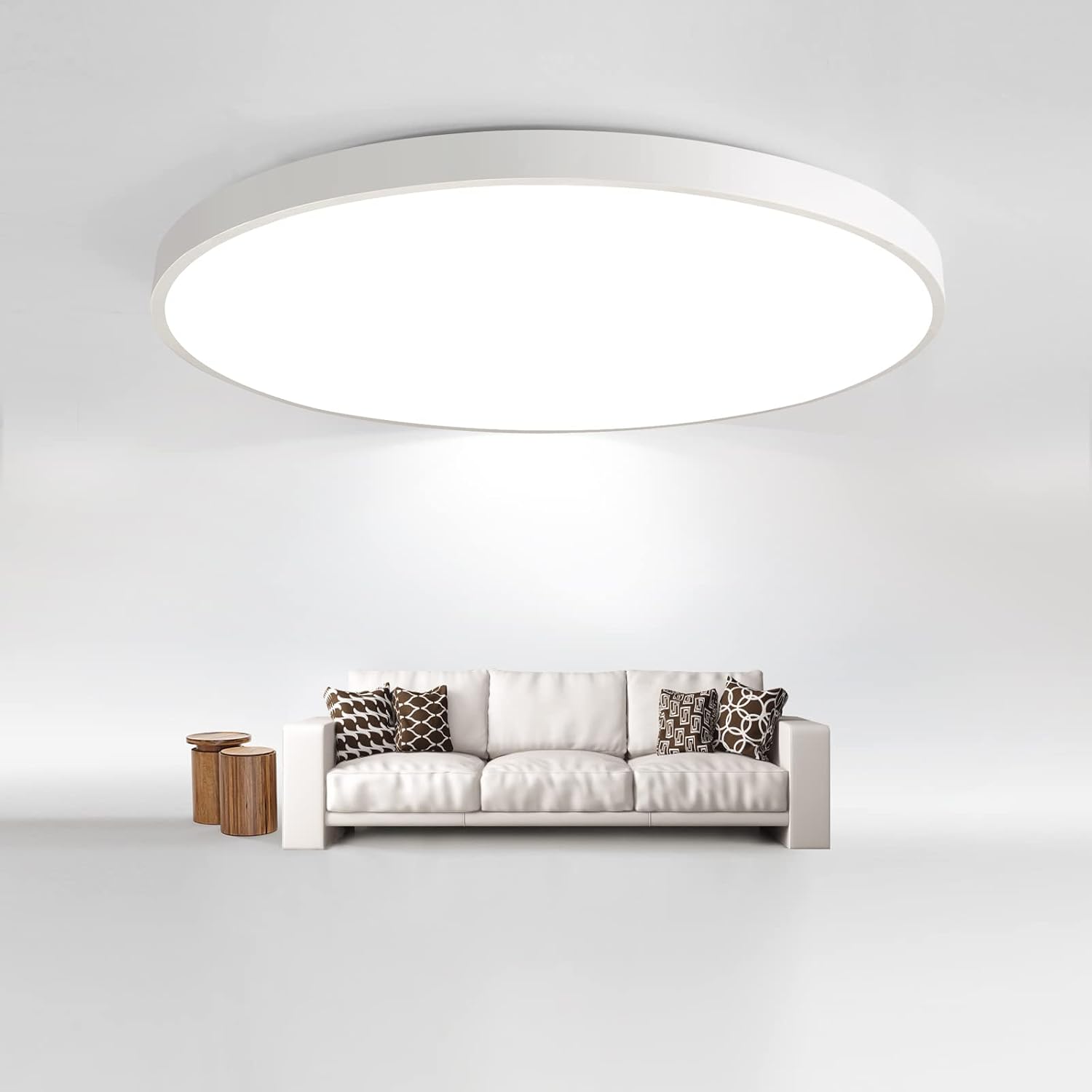 Detalle de JDONG LED Deckenleuchte 36W Flach Rund Weiß Ø40 cm, 3000K, CRI80+, 30.000h