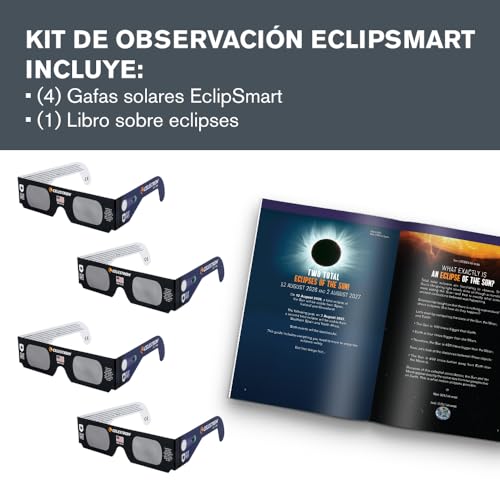 Detalle de Celestron EclipSmart Kit de observación de eclipses: seguridad, familia y guía práctica para ver el Sol