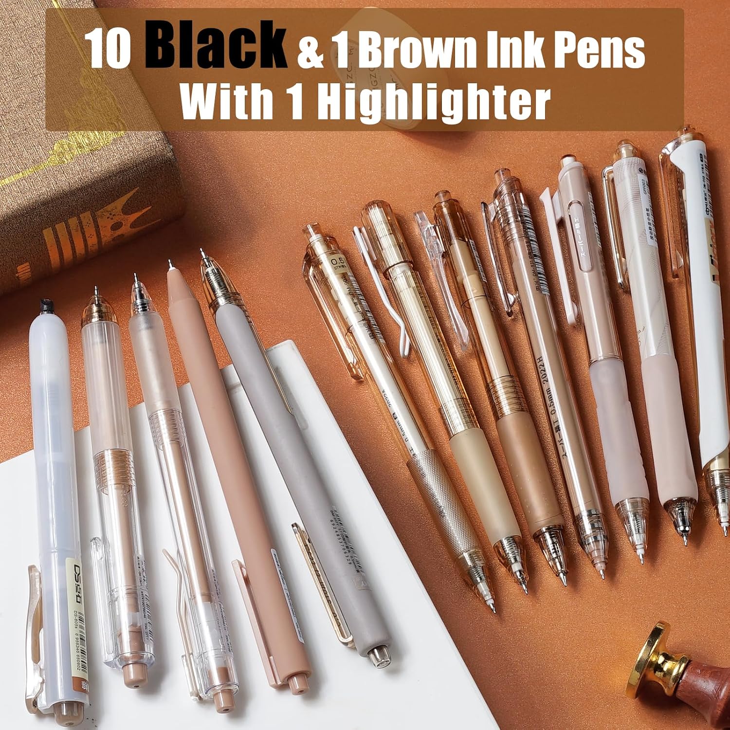 Thumbnail 1 de Four Candies Gel Pen Set – Moor Series (12 Pack, 0.5mm, Black & Brown Inks)