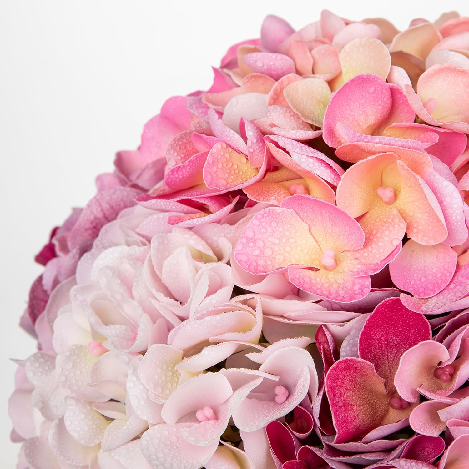 Thumbnail 6 de Oairse Kunstblumen mit 5 Hortensien in Glasvase – Real Touch Kunstwasser für Hochzeit, Zuhause & Hotel