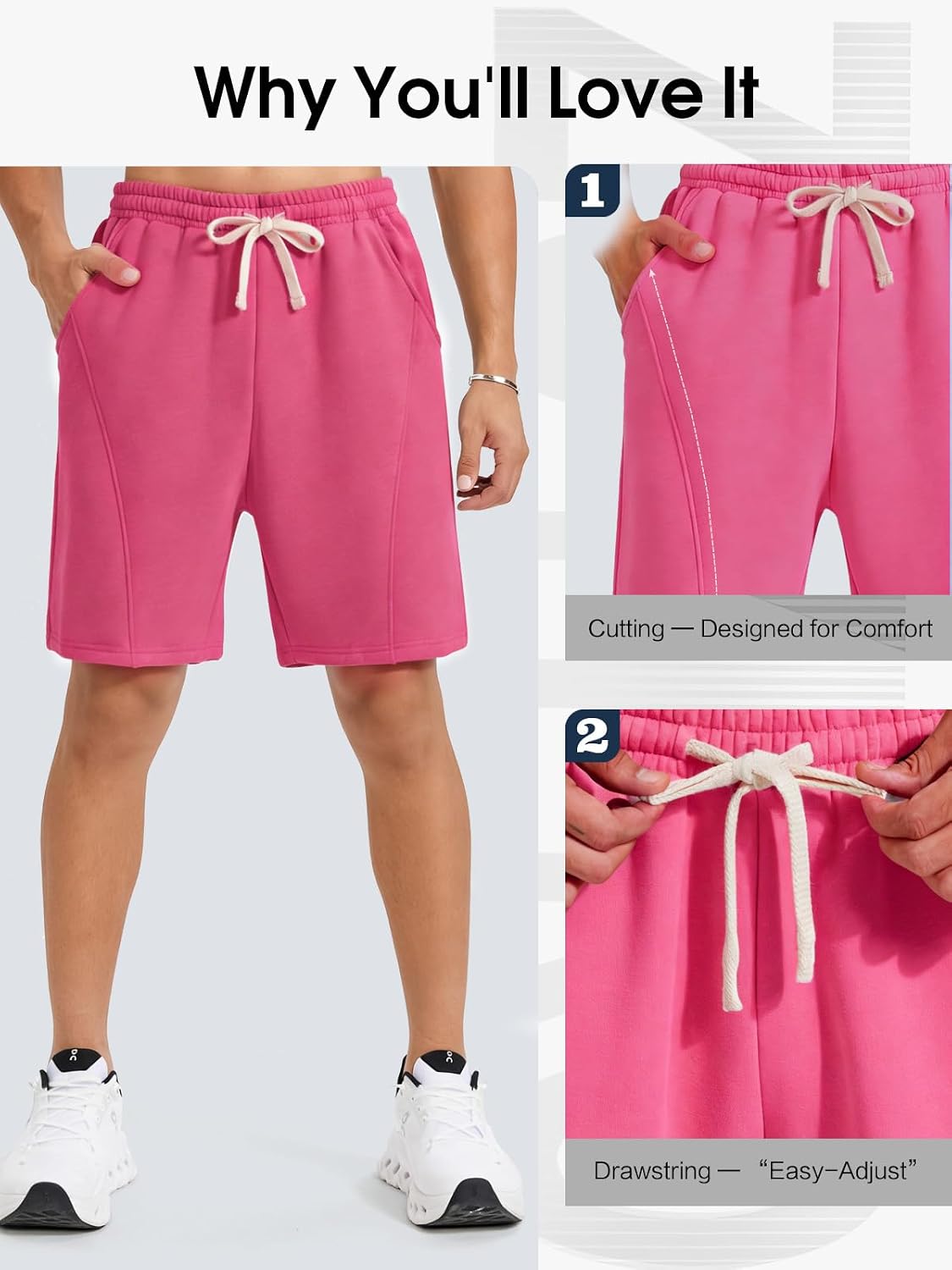 Detalle 2 de ZUY Men's Sweat Shorts 8-Inch