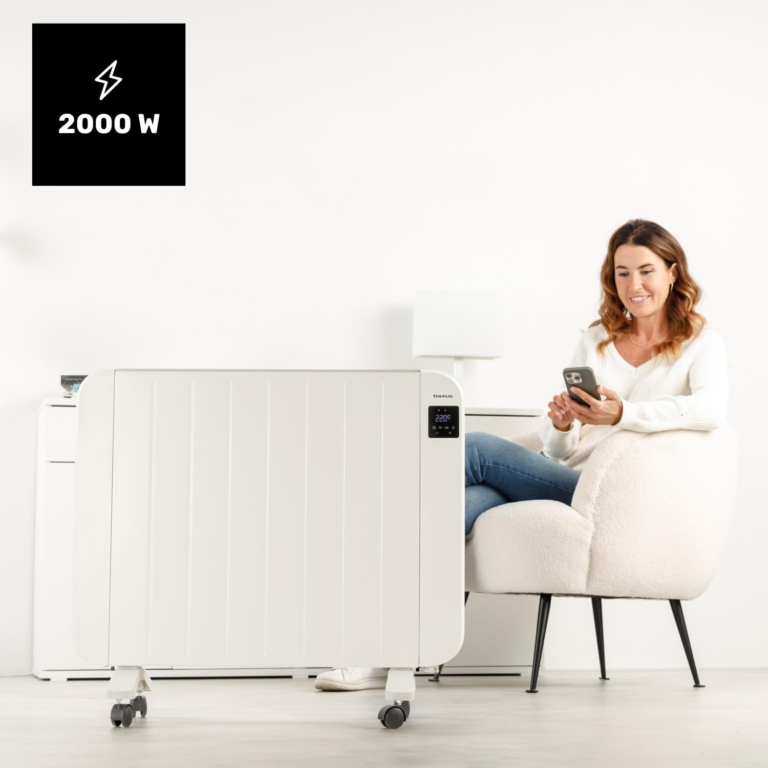 Detalle de Taurus Nepal 2000 TT2003 elektrische radiator, 2000 W en 10 elementen