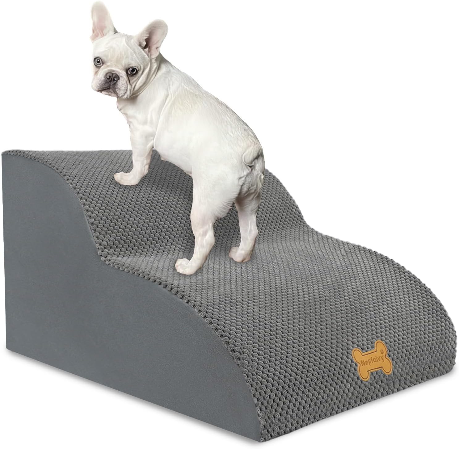 Thumbnail 6 de Nepfaivy 4-Step Dog Steps for Bed with High-Density Foam & Removable Cover (75 x 50 x 40cm)