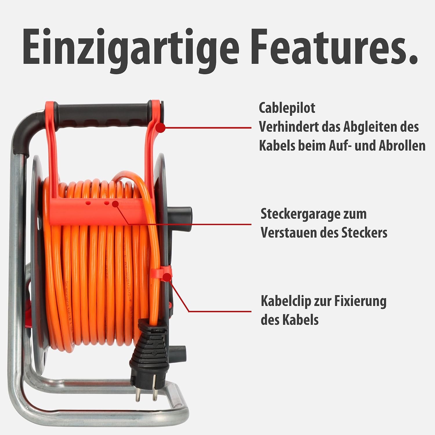 Detalle de Brennenstuhl Garant V2 IP44 Kabeltrommel 25 m Outdoor – zuverlässig und sicher im Freien
