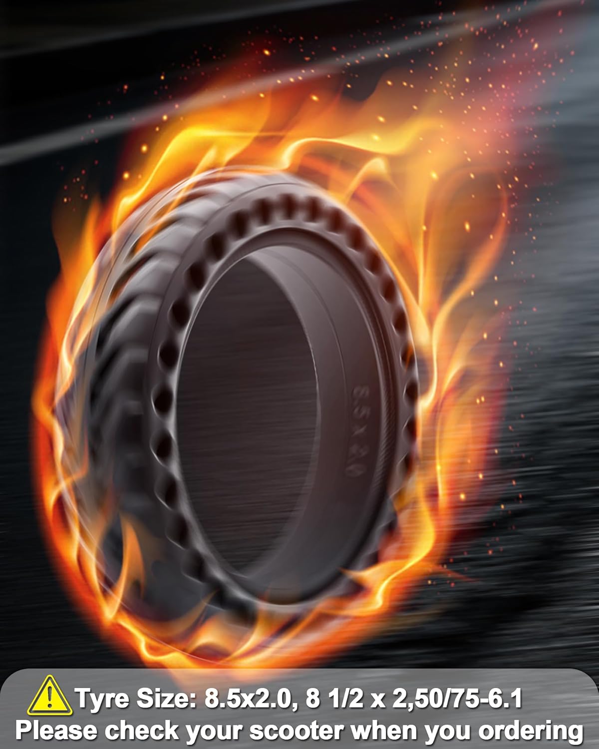 Thumbnail 6 de Monuary 1-Pack 50/75-6.1 Tyre for Electric Scooter – Tubeless, Puncture-Resistant, Maintenance-Free