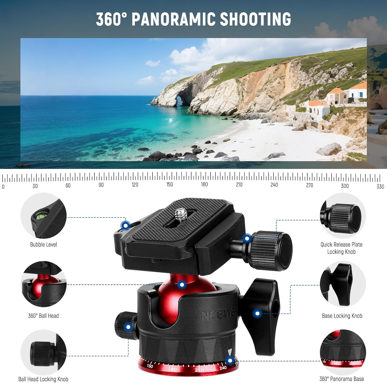 Thumbnail 4 de NEEWER Basics Travel Tripod 72in