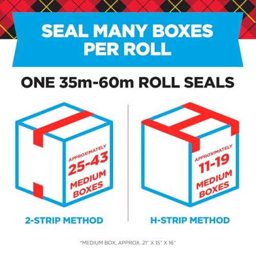 Detalle de Scotch Heavy Duty Shipping Packing Tape: 6 Rolls of Clear, Industrial-Strength Sealing