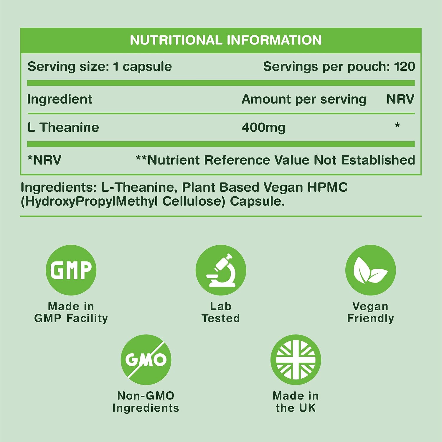 Thumbnail 6 de Nutrivo L Theanine 400mg | 120 Vegan Capsules – UK Made 4-Month Supply