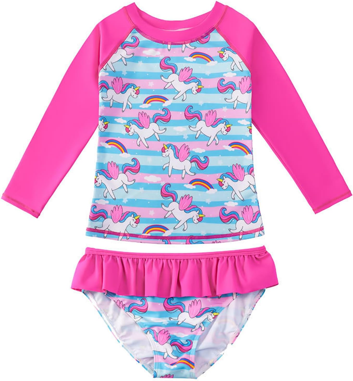 Thumbnail 6 de JiAmy Girls Two-Piece Long Sleeve UV Sun Protection Swimsuit (Age 3–9)