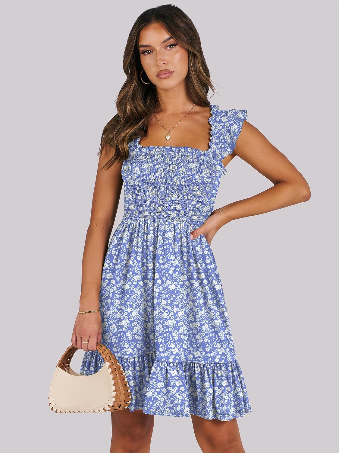 Detalle de ANRABESS square neck dress, slim fit XS