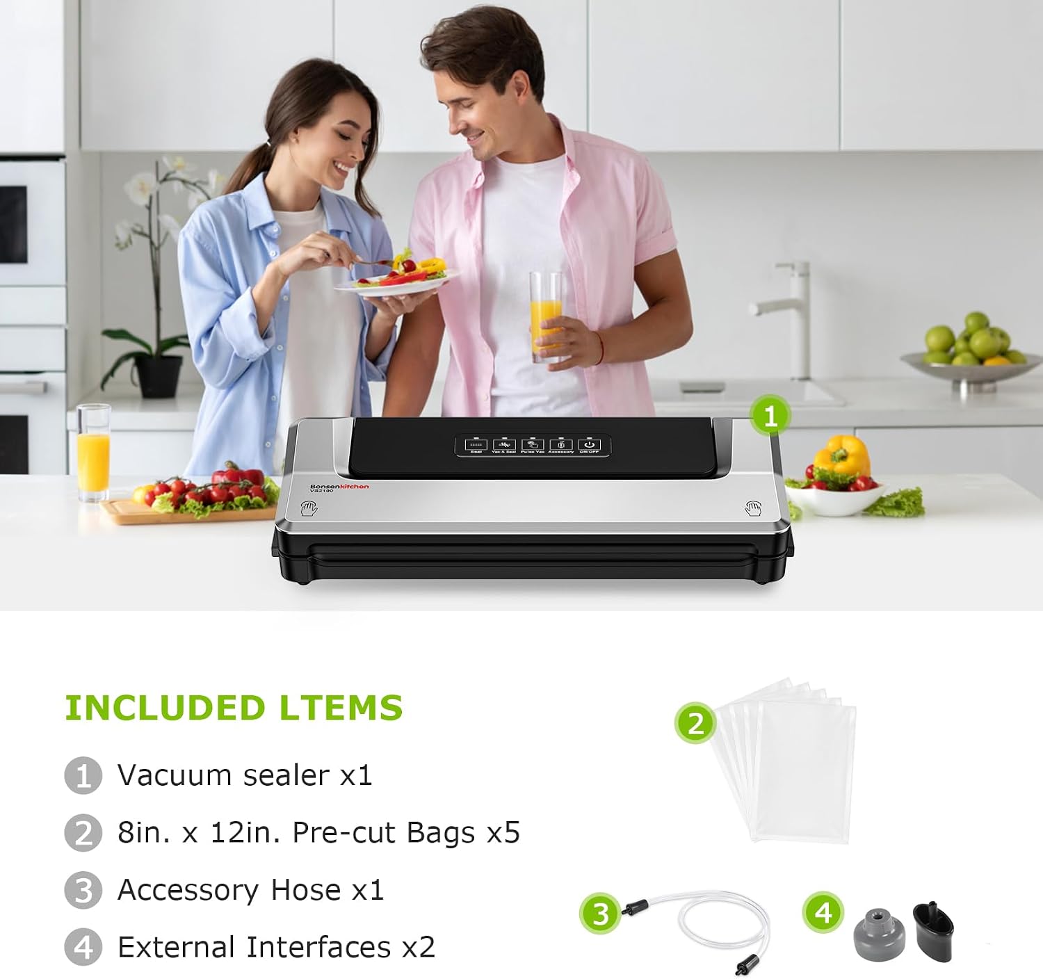 Thumbnail 2 de Bonsenkitchen Vacuum Sealer