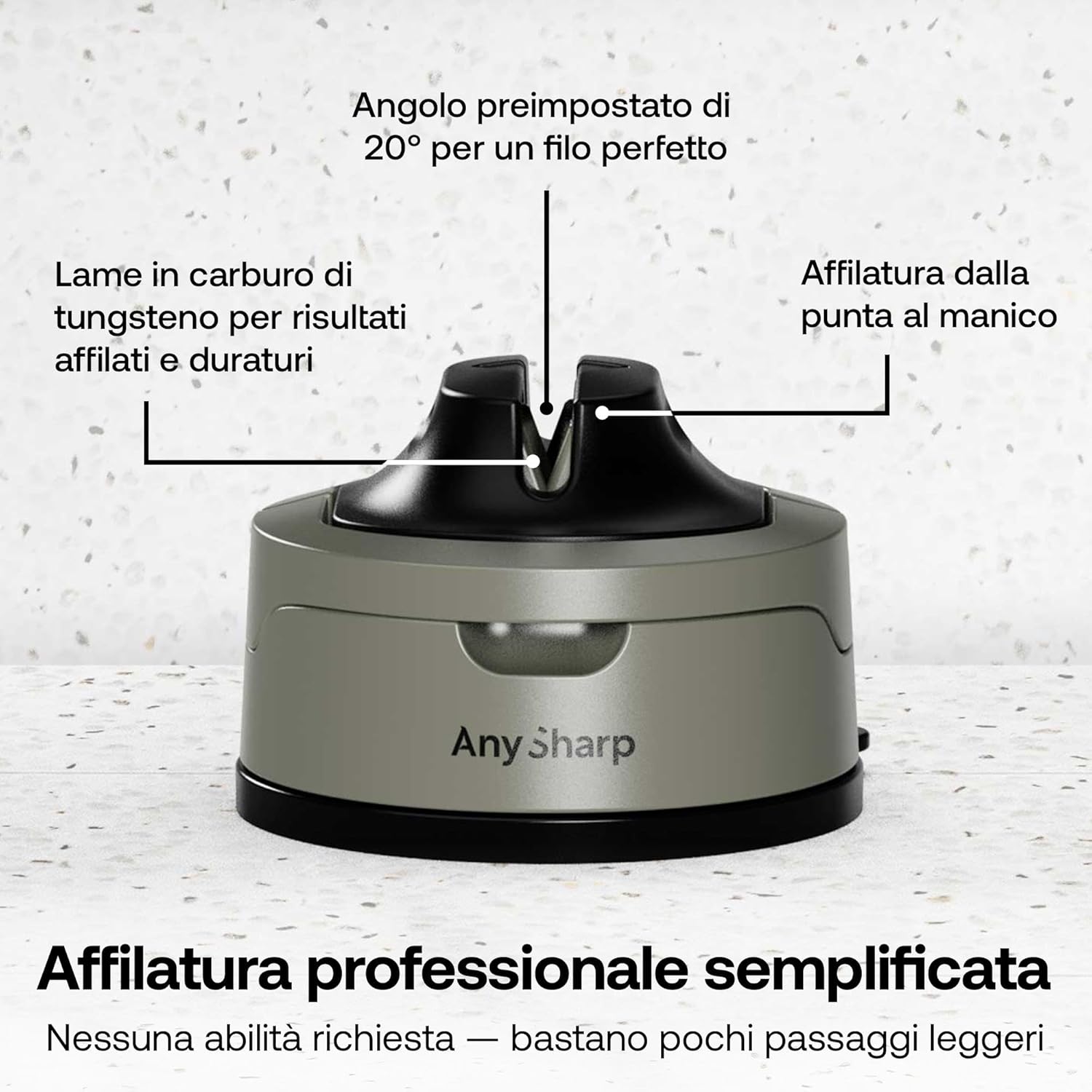 Thumbnail 2 de AnySharp Evo Affilacoltelli: affila senza mani, suzione potente e design rinnovato