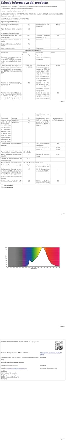 Thumbnail 6 de Lampadine LED E27 LVWIT stile filamento A60 da 11W, luce calda 2700K (pacco da 6)