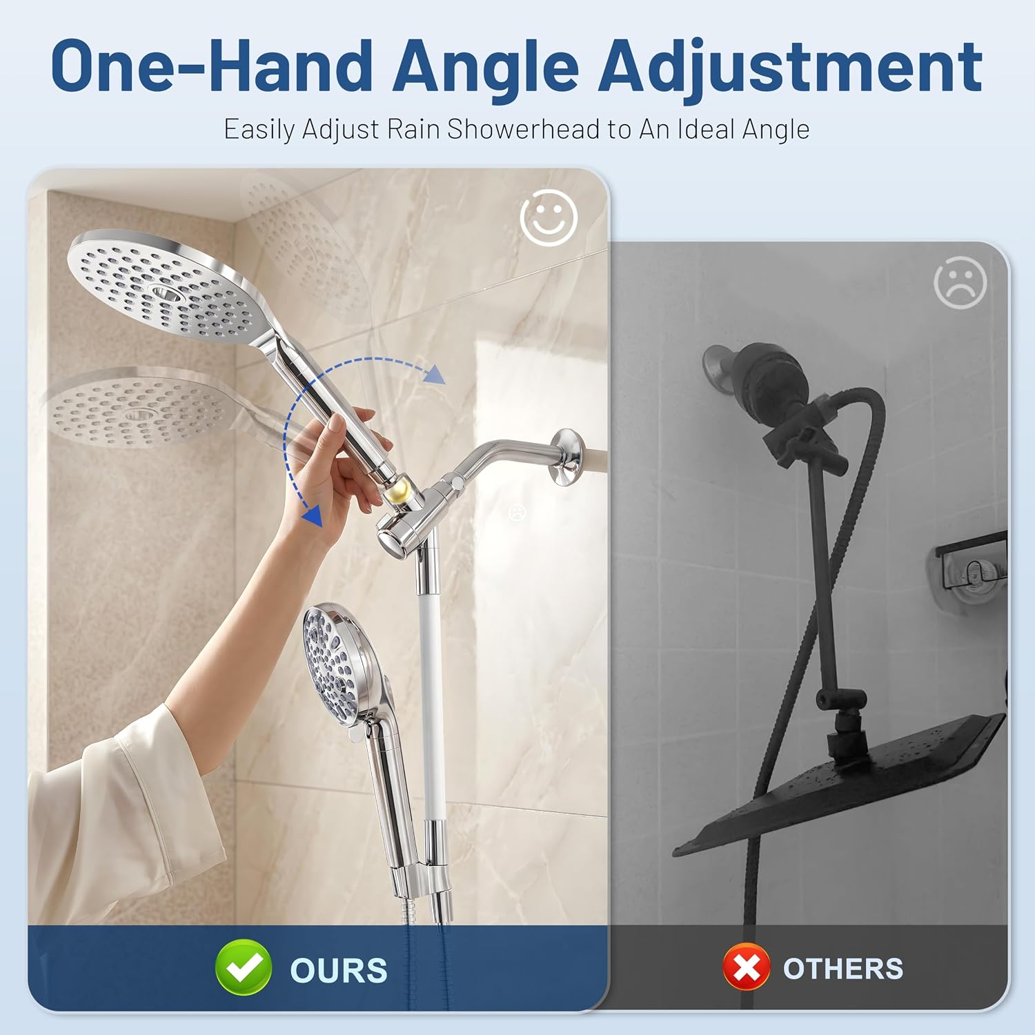 Detalle de MakeFit Dual Filtered Rain Shower Head Combo