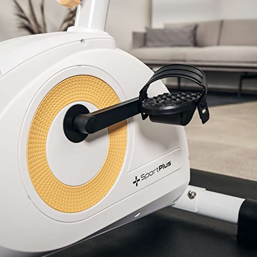 Detalle 2 de SportPlus Ergo-Heimtrainer SP-HT-9510-W-iE: bicicleta estática compacta con 24 niveles de resistencia y conexión Kinomap