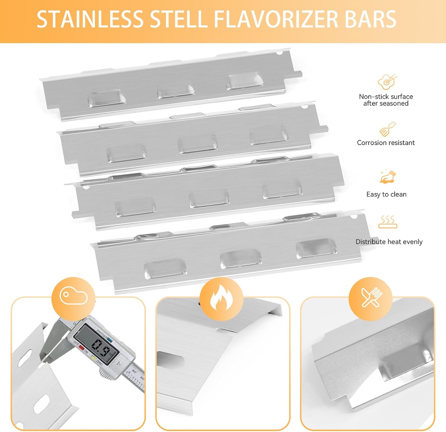 Thumbnail 2 de Flavorizer Bars Hitzeschild 37 cm Edelstahl