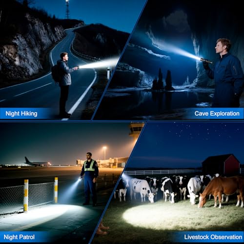 Thumbnail 8 de Beizkna Torches LED Super Bright USB Rechargeable 50000L — Tactical 1200m Beam, 5 Modes