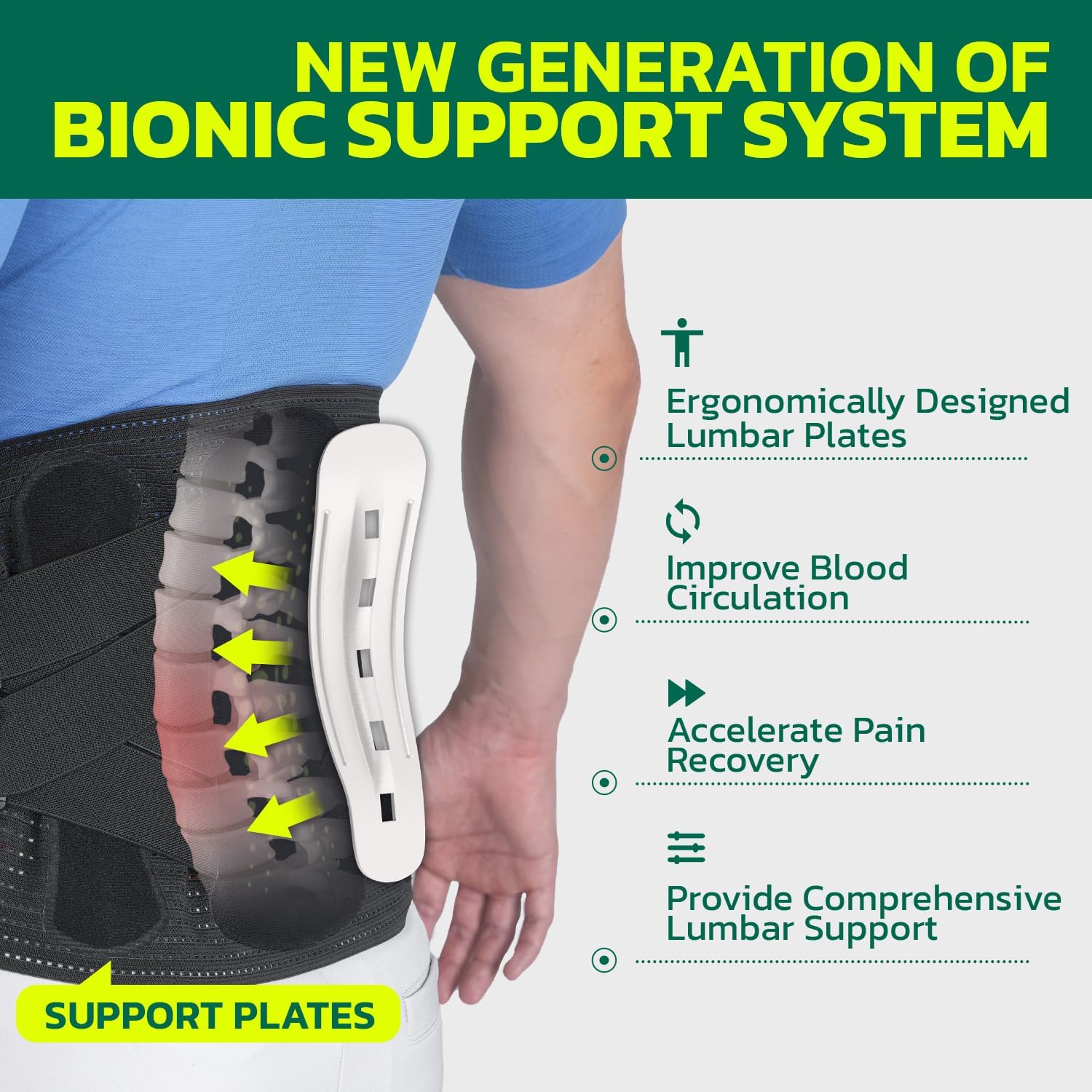 Detalle de aoFIT Back Brace S — lumbar support belt for pain relief 🩺