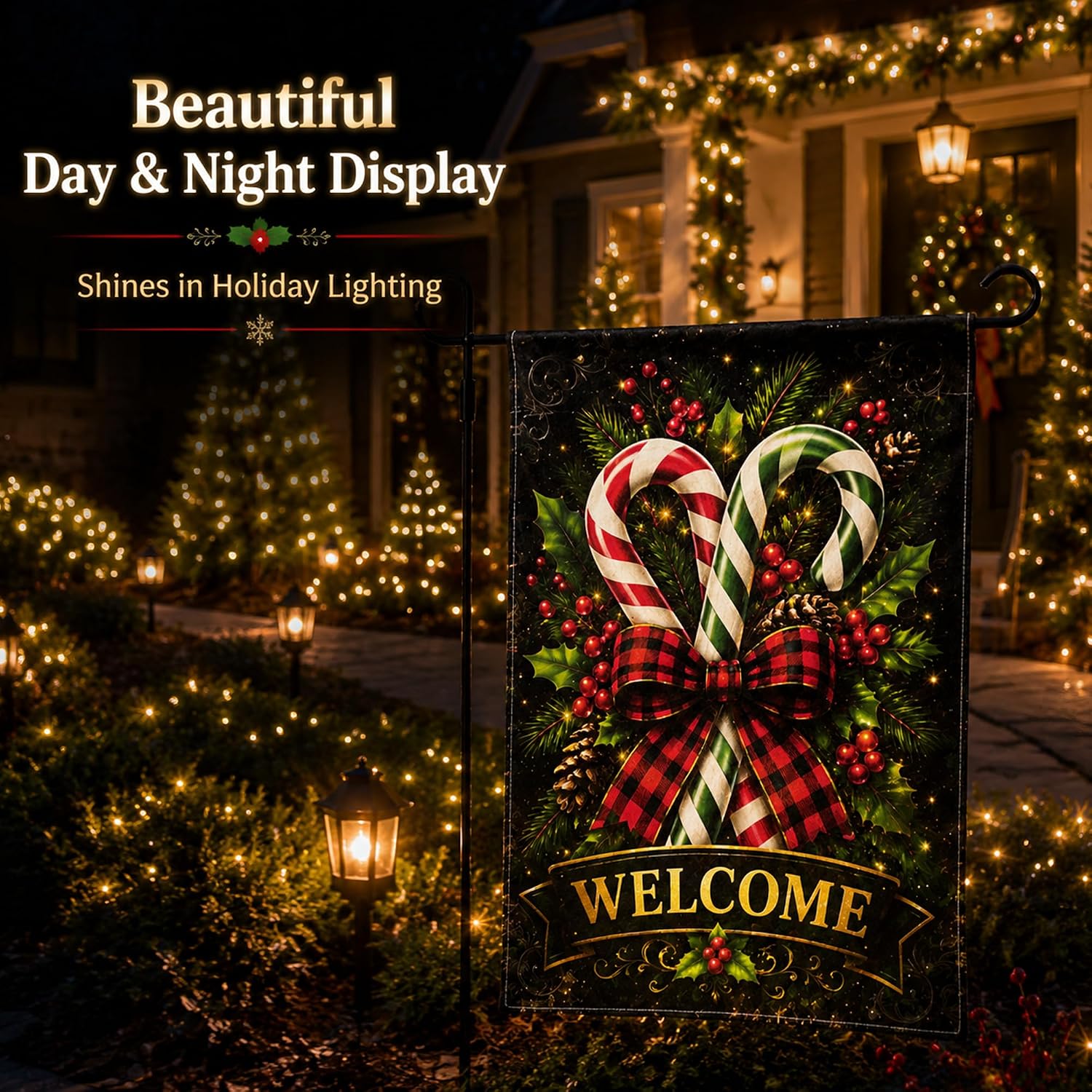 Detalle 2 de Christmas garden flag 12 x 18 inches