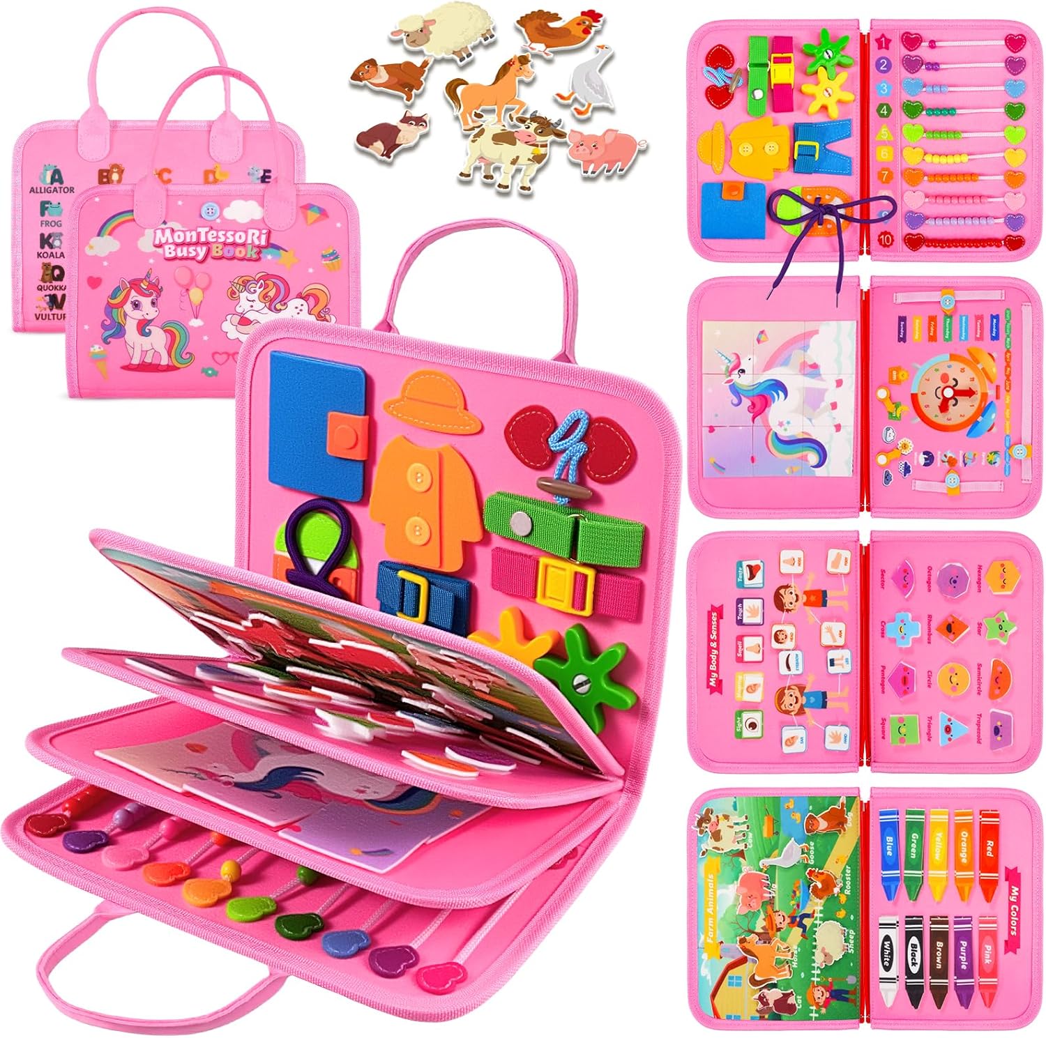 Detalle de ZOOI Busy Board Montessori Toy for 1 Year Old