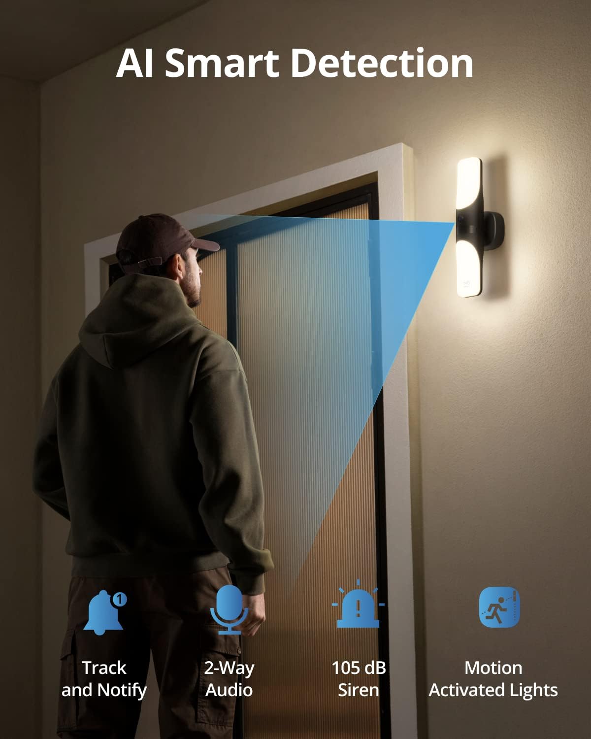 Thumbnail 5 de eufy Security Wired Wall Light CAM S100 cámara 2K iluminación 1200 lúmenes