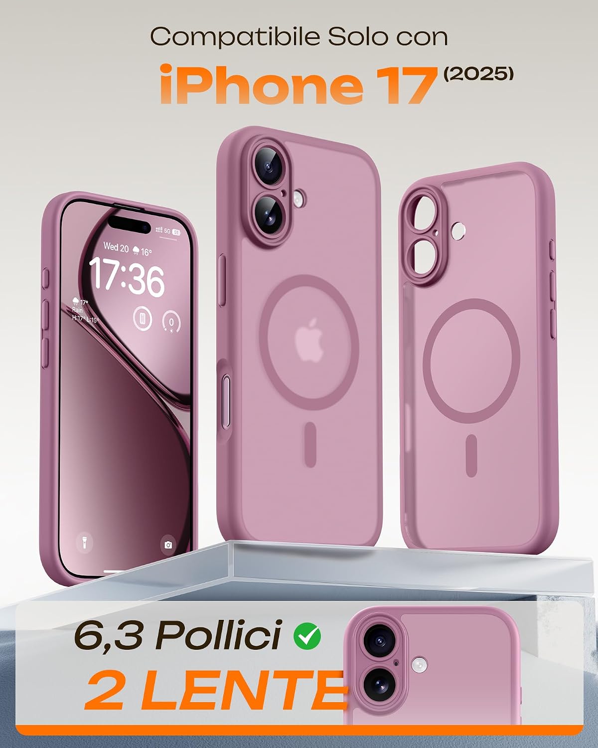 Detalle 2 de Tocol Cover Magnetica per iPhone 17 6,3 pollici