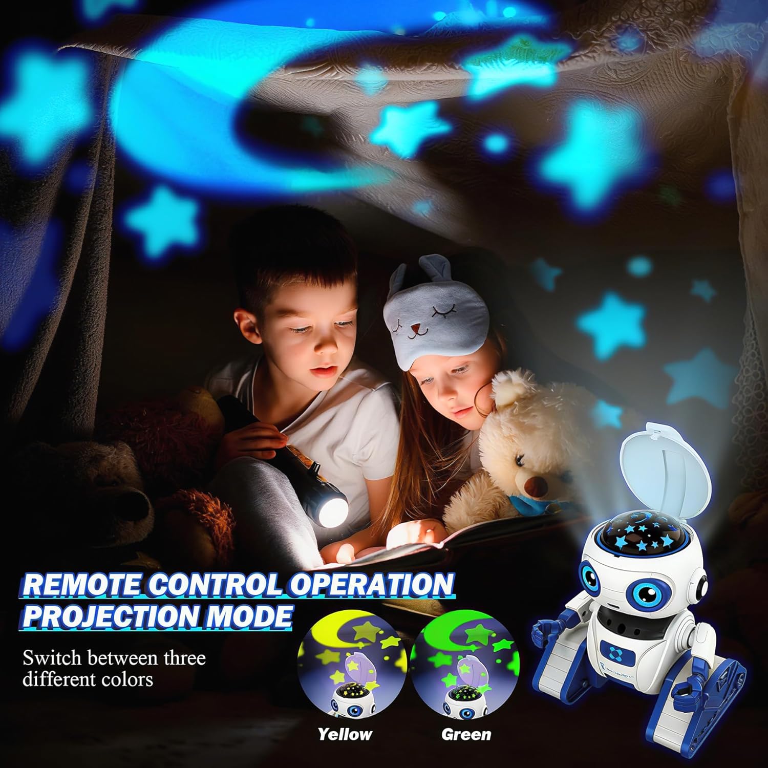 Thumbnail 5 de Ophy Roboter Kinder Spielzeug – Wiederaufladbar, projizierend, mit Gestensensor und Musik