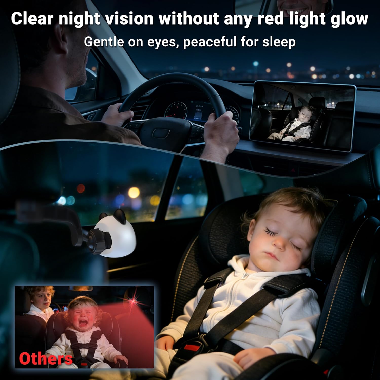 Thumbnail 3 de MINIX CA520 Wireless CarPlay Baby Car Camera for iPhone – 1080P Rear Seat Monitor with Night Vision