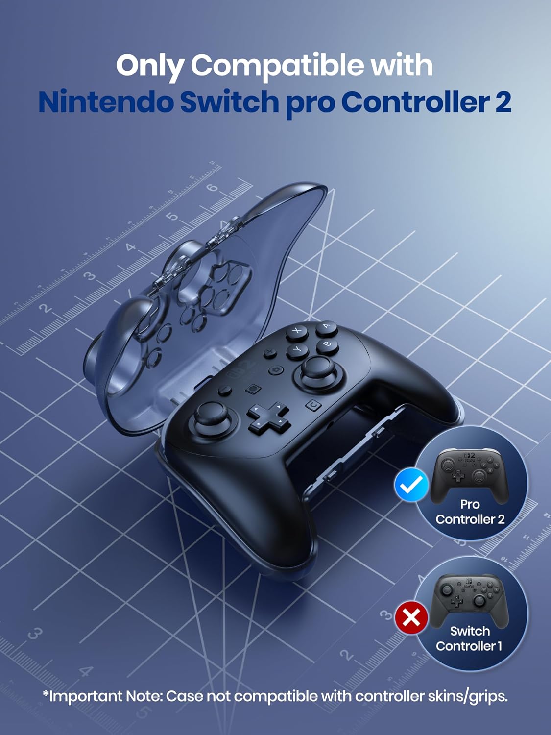 Detalle de NEWDERY Switch 2 Pro Controller Hülle 139 g